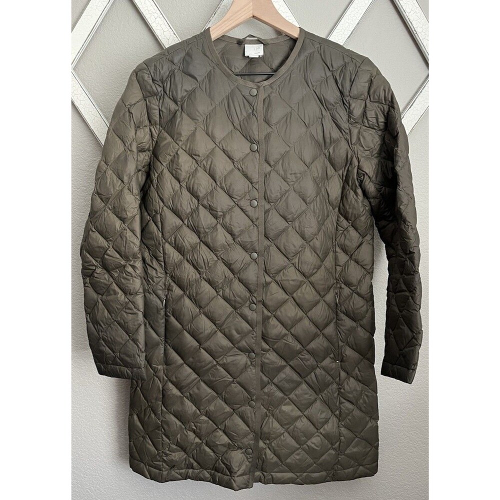 J.Jill Women's S Petite Long Lightweight Down Puffer Jacket